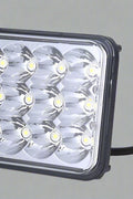 Single 45W rectangular 4x6 LED headlight with 15 LED chips for heavy-duty truck lighting