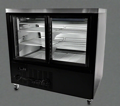 • “Curved glass deli display cooler with LED lighting”
• “47 inch NSF certified deli fridge with shelves”
• “Electronic control system for commercial deli cooler”
• “Interior view of PVC-coated shelves in deli cooler”
• “Double pane curved glass commercial fridge”
• “Adjustable caster wheels on deli display case”