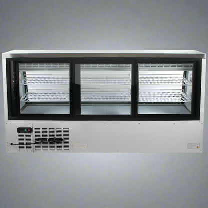 • “Curved glass deli display cooler with LED lighting”
• “47 inch NSF certified deli fridge with shelves”
• “Electronic control system for commercial deli cooler”
• “Interior view of PVC-coated shelves in deli cooler”
• “Double pane curved glass commercial fridge”
• “Adjustable caster wheels on deli display case”