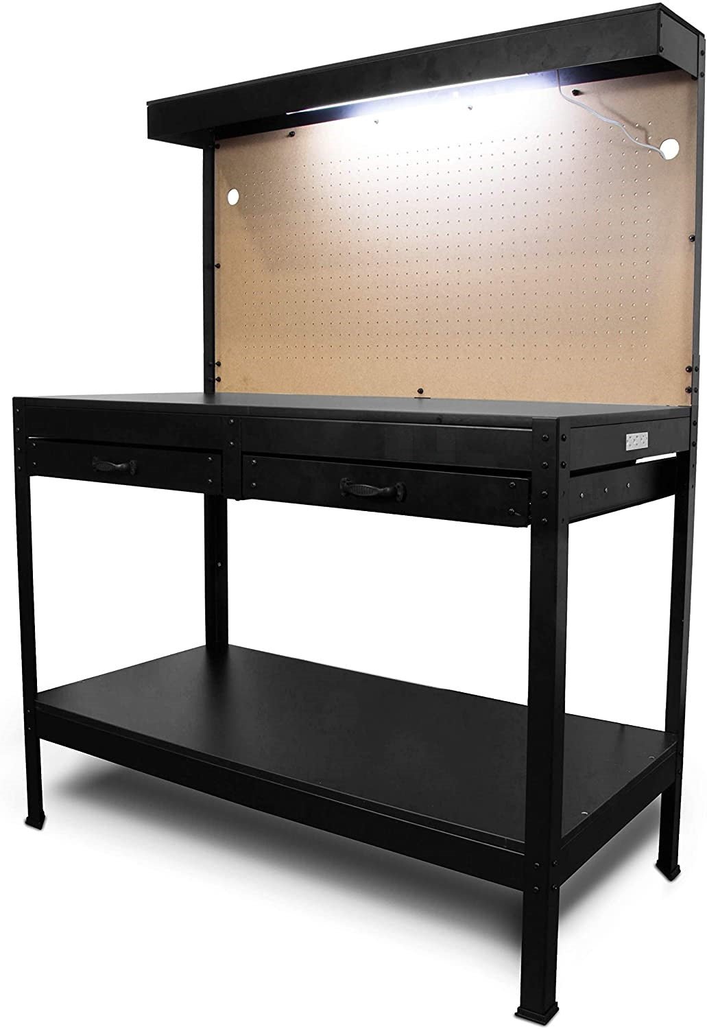 New 47 - Inch Workbench Light with Built - In Power Outlets – Heavy Duty Workshop Lighting WT006C - with | Sold by Uncle Wiener's Wholesale