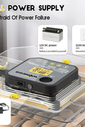 Dual power supply ports for uninterrupted operation of incubator