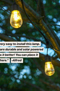 NEW 48 FT SOLAR LED STRING LIGHT 15 BULB WEDDING EDISON BULB 4815S14 - with | Sold by Uncle Wiener's Wholesale