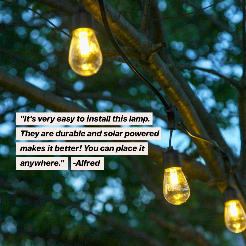 NEW 48 FT SOLAR LED STRING LIGHT 15 BULB WEDDING EDISON BULB 4815S14 - with | Sold by Uncle Wiener's Wholesale