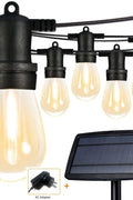 NEW 48 FT SOLAR LED STRING LIGHT 15 BULB WEDDING EDISON BULB 4815S14 - with | Sold by Uncle Wiener's Wholesale
