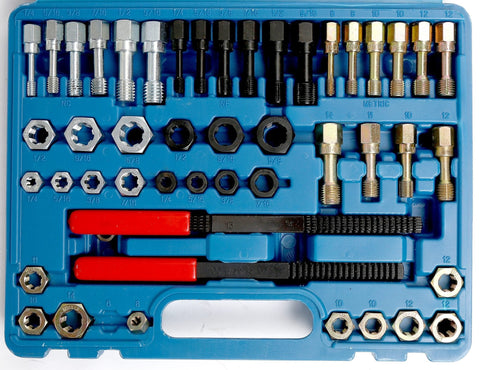 New 48 - Pc Master SAE & Metric Thread Repair & Restorer Kit – High - Tempered Steel Taps, Dies & Files - with | Sold by Uncle Wiener's Wholesale