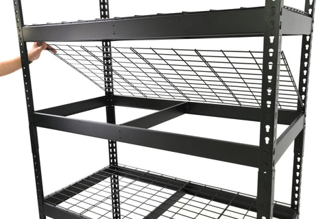 NEW 48 X 78 X 24″ 5 SHELF TIER WELDED GARAGE STORAGE RACK - with RED | Sold by Uncle Wiener's Wholesale