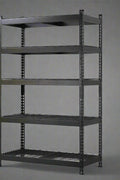 NEW 48 X 78 X 24″ 5 SHELF TIER WELDED GARAGE STORAGE RACK - with RED | Sold by Uncle Wiener's Wholesale