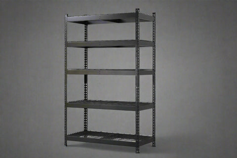 NEW 48 X 78 X 24″ 5 SHELF TIER WELDED GARAGE STORAGE RACK - with RED | Sold by Uncle Wiener's Wholesale