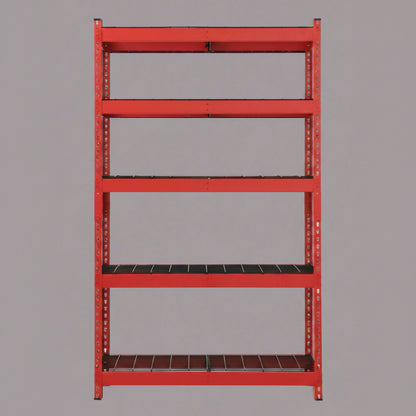 NEW 48 X 78 X 24″ 5 SHELF TIER WELDED GARAGE STORAGE RACK - with RED | Sold by Uncle Wiener's Wholesale