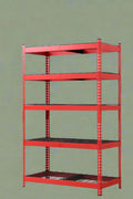 NEW 48 X 78 X 24″ 5 SHELF TIER WELDED GARAGE STORAGE RACK - with RED | Sold by Uncle Wiener's Wholesale