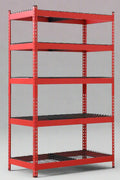 NEW 48 X 78 X 24″ 5 SHELF TIER WELDED GARAGE STORAGE RACK - with RED | Sold by Uncle Wiener's Wholesale