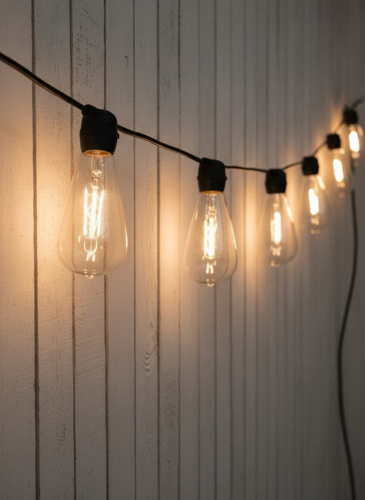 48ft string lights with ST64 bulbs for patio use
Clear warm white bulb string lights for outdoor events
Waterproof garden lights with durable plug-in string
Decorative outdoor LED lights for backyard