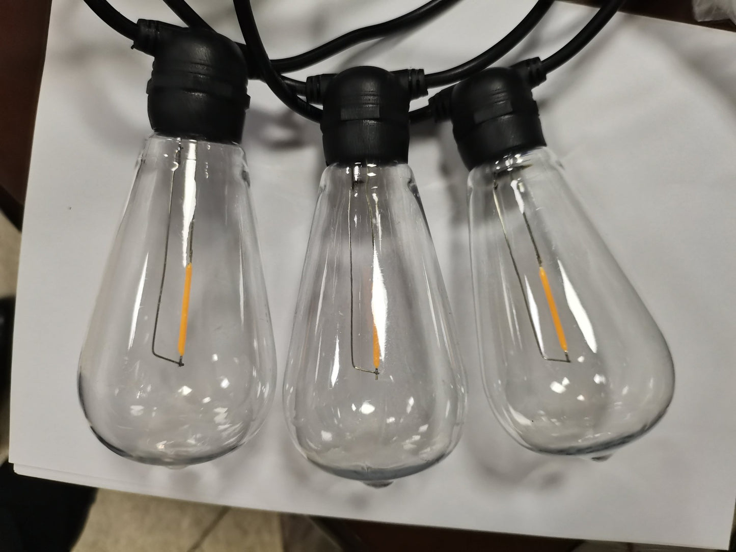 48ft string lights with ST64 bulbs for patio use
Clear warm white bulb string lights for outdoor events
Waterproof garden lights with durable plug-in string
Decorative outdoor LED lights for backyard
