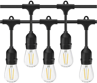 New 48FT S14 LED String Lights with 15 Edison Bulbs ��� Perfect Wedding & Outdoor Decor 824855 - with | Sold by Uncle Wiener's Who