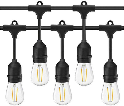 New 48FT S14 LED String Lights with 15 Edison Bulbs ��� Perfect Wedding & Outdoor Decor 824855 - with | Sold by Uncle Wiener's Who