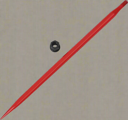 49-Inch Hay Bale Spear Red – Heavy-Duty Skid Steer Attachment

Side Angle View of 49" Tractor Bale Spear with Reinforced Design