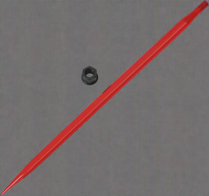 49-Inch Hay Bale Spear Red – Heavy-Duty Skid Steer Attachment

Side Angle View of 49" Tractor Bale Spear with Reinforced Design