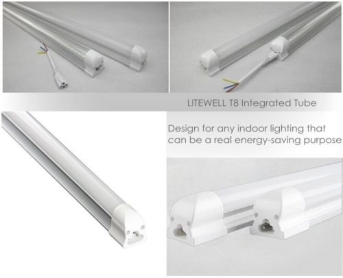 8FT LED tube lights installed in commercial ceiling
Bright white 4FT integrated T8 LED light tube
Close-up of frosted cover LED tube bulb
T8 tube lights illuminating warehouse ceiling
LED tube light replacement for fluorescent tubes