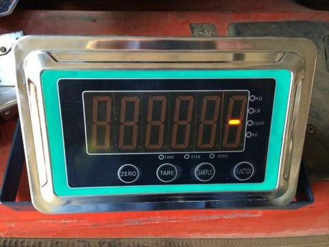 4x4 FT digital floor scale with steel checkered platform

Industrial-grade wired floor scale with LCD display

Heavy-duty 10,000 LB capacity scale with digital indicator

Digital floor scale used for freight weighing

Close-up of steel plate and load cell feet on floor scale