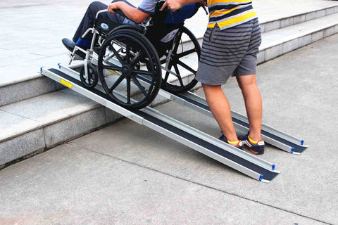 NEW 5 FT Aluminum Portable Wheelchair Ramp – 103144 - with | Sold by Uncle Wiener's Wholesale