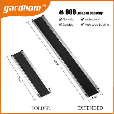 NEW 5 FT Aluminum Portable Wheelchair Ramp – 103144 - with | Sold by Uncle Wiener's Wholesale