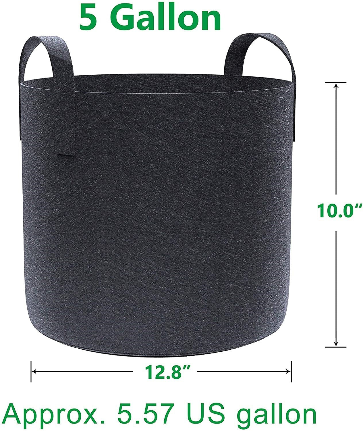 NEW 5 GALLON GROW BAG FABRIC POTTING PLANT 5GGBP - with | Sold by Uncle Wiener's Wholesale
