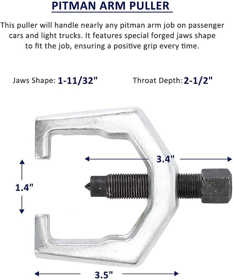 ball joint separator, arm puller tool, front end service kit, pitman arm removal tool, tie rod removal kit, car suspension tools, mechanic tool set, vehicle steering repair