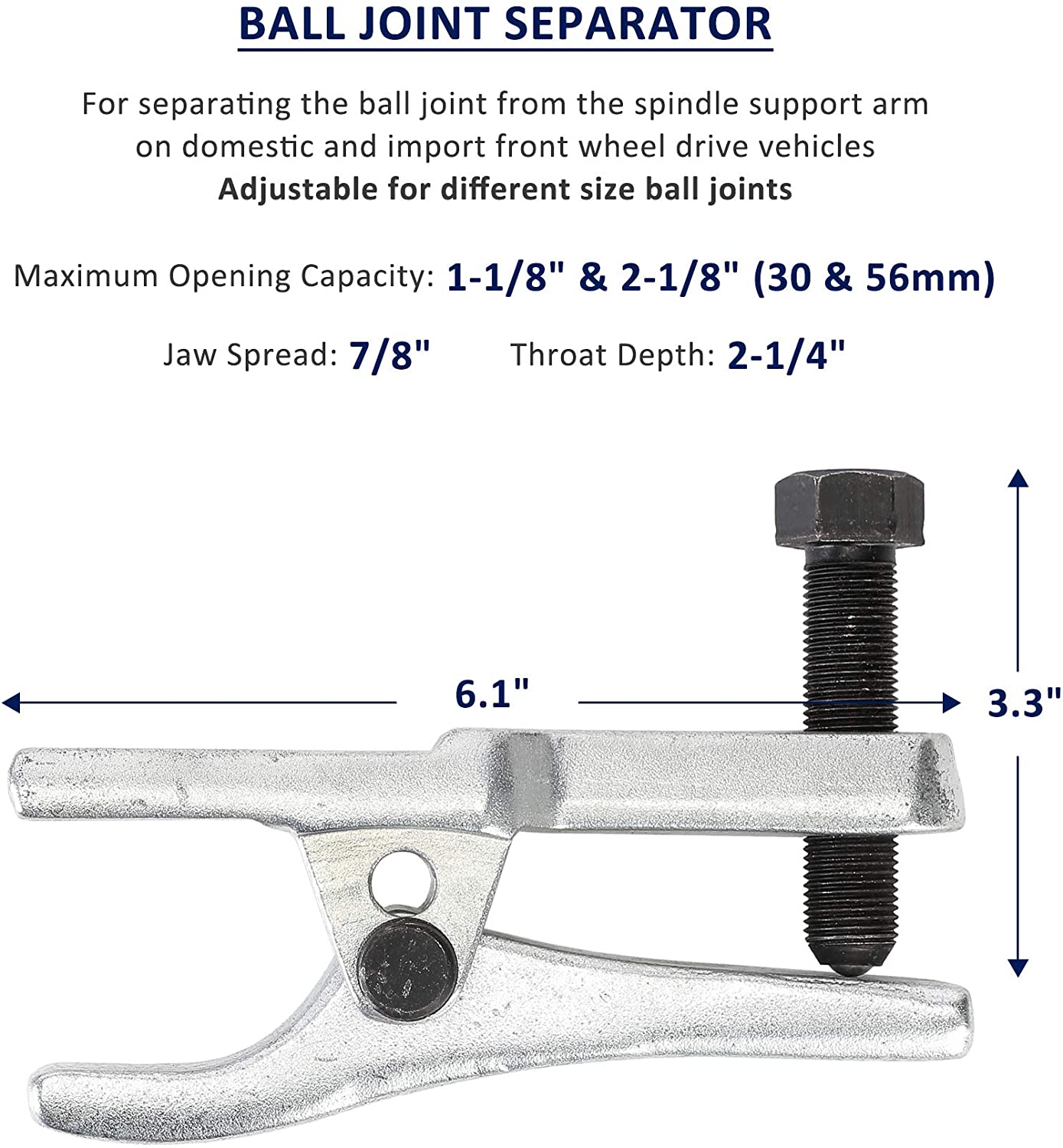 ball joint separator, arm puller tool, front end service kit, pitman arm removal tool, tie rod removal kit, car suspension tools, mechanic tool set, vehicle steering repair