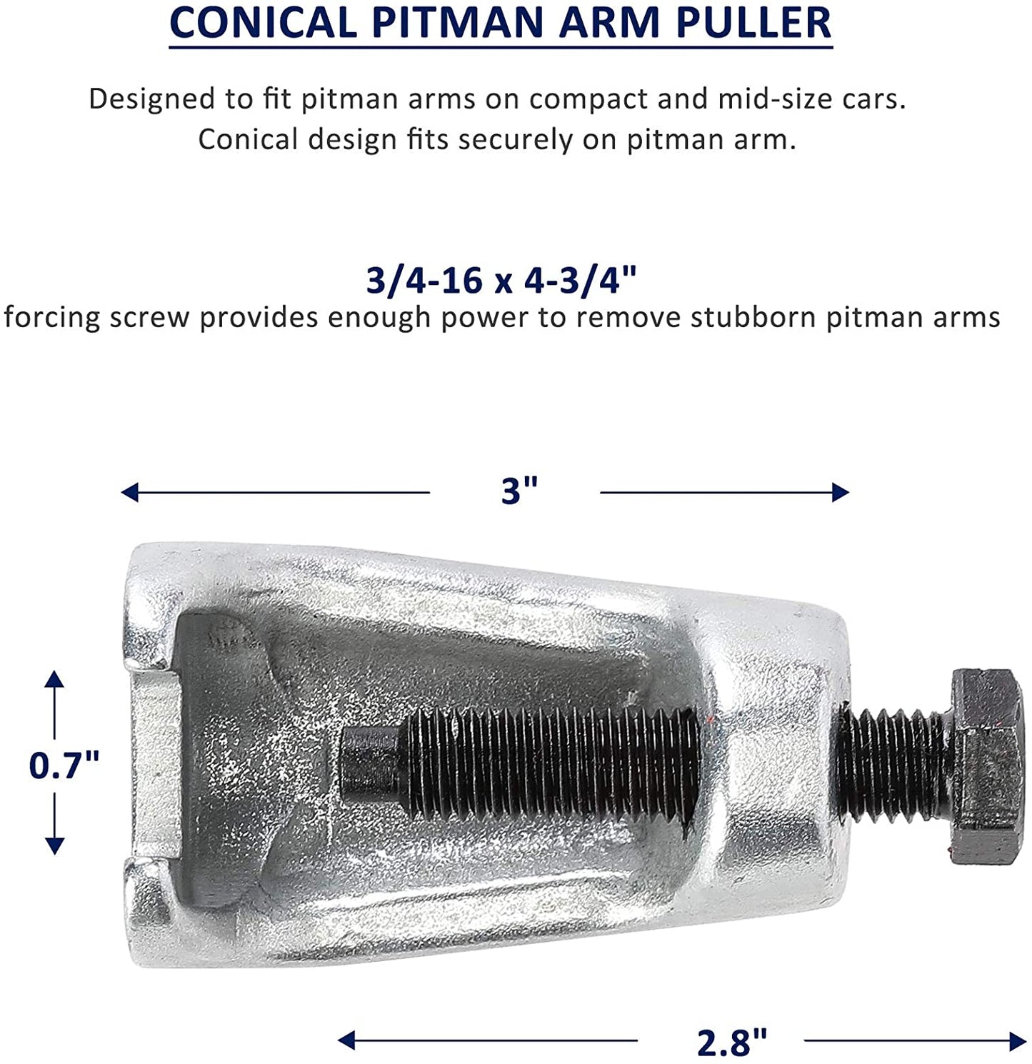 ball joint separator, arm puller tool, front end service kit, pitman arm removal tool, tie rod removal kit, car suspension tools, mechanic tool set, vehicle steering repair