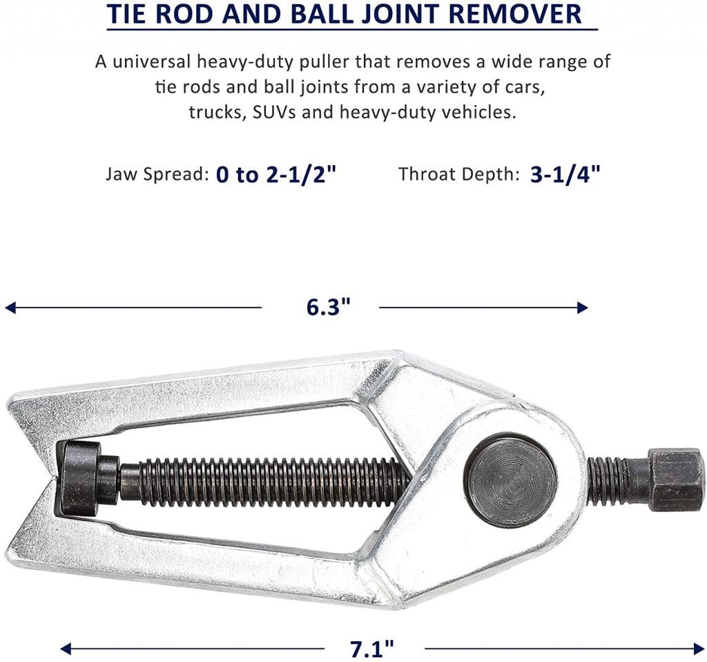 ball joint separator, arm puller tool, front end service kit, pitman arm removal tool, tie rod removal kit, car suspension tools, mechanic tool set, vehicle steering repair