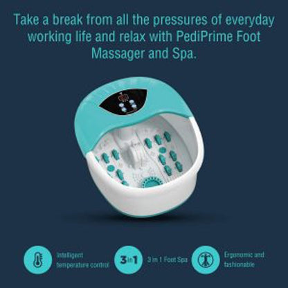 New 5 - in - 1 Foot Spa and Bath Massager with Heat – Stress Relief, Bubbles, Vibration, and Massage Rollers | Model 1224FS - with | Sold by Uncle Wiener's Wholesale