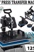 New 5 - in - 1 Heat Press Machine – Swing Away Sublimation Press for T-Shirts, Hats, Mugs & Plates HP5IN1H - with | Sold by Uncle Wiener's Wholesale