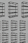Heavy-duty 5-tier steel wire rack assembled

Shelves in use: Wire shelving with bins and garage tools

Shelving frame close-up: Strong steel vertical post and brackets

Angled view: Full rack with adjustable shelves

Side view: Wire shelves with protective plastic feet