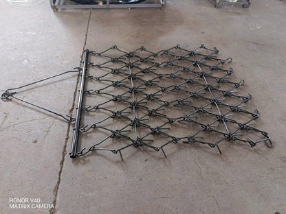 5 x 8 Foot ATV Drag Harrow DH155 – Tow-Behind Driveway and Field Rake for UTV or Tractor with Spike and Leveling Drag Mat