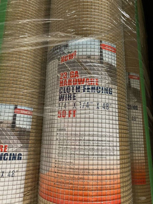 "50 ft 23-Gauge Galvanized Hardware Cloth Fence Roll"

"1/4 inch x 1/4 inch Mesh Galvanized Wire for Garden Fencing"

"Strong Hardware Cloth for Animal Enclosures and Pest Barriers"

"Heavy-Duty 23 GA Galvanized Wire Mesh Roll"

"Outdoor Garden Fencing 1/4 inch Mesh Hardware Cloth"