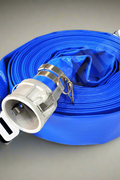 Coiled 50 FT PVC Layflat Discharge Hose with Metal Fittings – Blue

Close-Up of PVC Hose Fittings and Coupler

50 FT Reinforced Irrigation Hose with Clamp Fittings – 2 Inch

Heavy-Duty PVC Layflat Hose for Water Pumping and Transfer

Multiple Sizes of Blue PVC Water Discharge Hose with Connectors