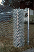 Close-up of galvanized chain link fencing roll

Installed Class 1 chain link fence for residential use

11 gauge steel wire mesh fencing detail

Chain link fence with metal posts on concrete

Heavy-duty galvanized fence roll packaging
