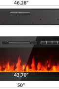 NEW 50 IN RECESSED ELECTRIC FIREPLACE 1500W & REMOTE WITH HEATER LED - with | Sold by Uncle Wiener's Wholesale