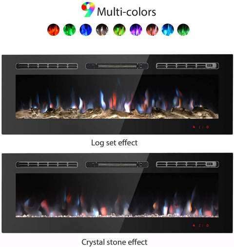 NEW 50 IN RECESSED ELECTRIC FIREPLACE 1500W & REMOTE WITH HEATER LED - with | Sold by Uncle Wiener's Wholesale