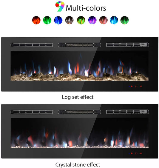 NEW 50 IN RECESSED ELECTRIC FIREPLACE 1500W & REMOTE WITH HEATER LED - with | Sold by Uncle Wiener's Wholesale
