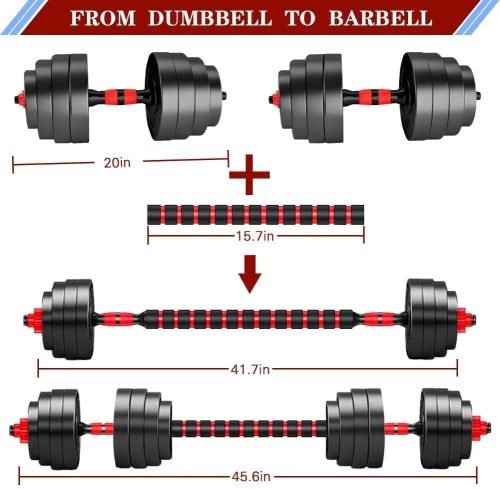 50 kg adjustable dumbbell set with barbell connector and spinlocks

adjustable iron sand dumbbells with PE casing for home gym

convertible dumbbell to barbell set with ergonomic grip rods

complete home gym weight set for strength training S1225