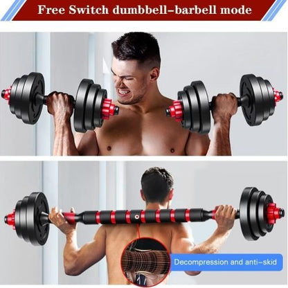 50 kg adjustable dumbbell set with barbell connector and spinlocks

adjustable iron sand dumbbells with PE casing for home gym

convertible dumbbell to barbell set with ergonomic grip rods

complete home gym weight set for strength training S1225