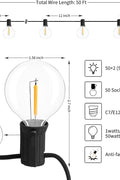 New 50 PCS G40 LED Outdoor Patio String Lights ��� Weatherproof Garden & Party Lighting 919348 - with | Sold by Uncle Wiener's Who