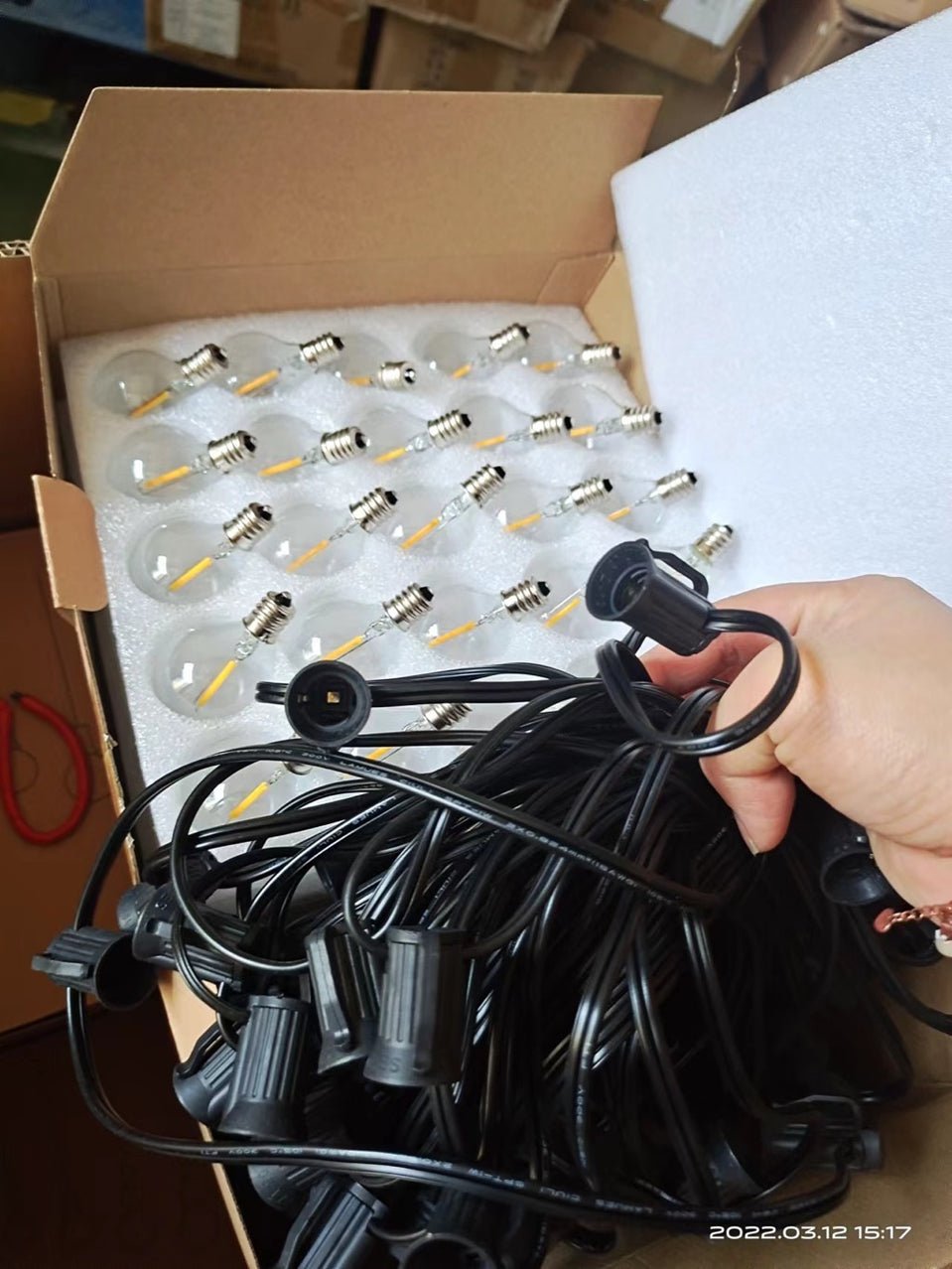 New 50 PCS G40 LED Outdoor Patio String Lights ��� Weatherproof Garden & Party Lighting 919348 - with | Sold by Uncle Wiener's Who