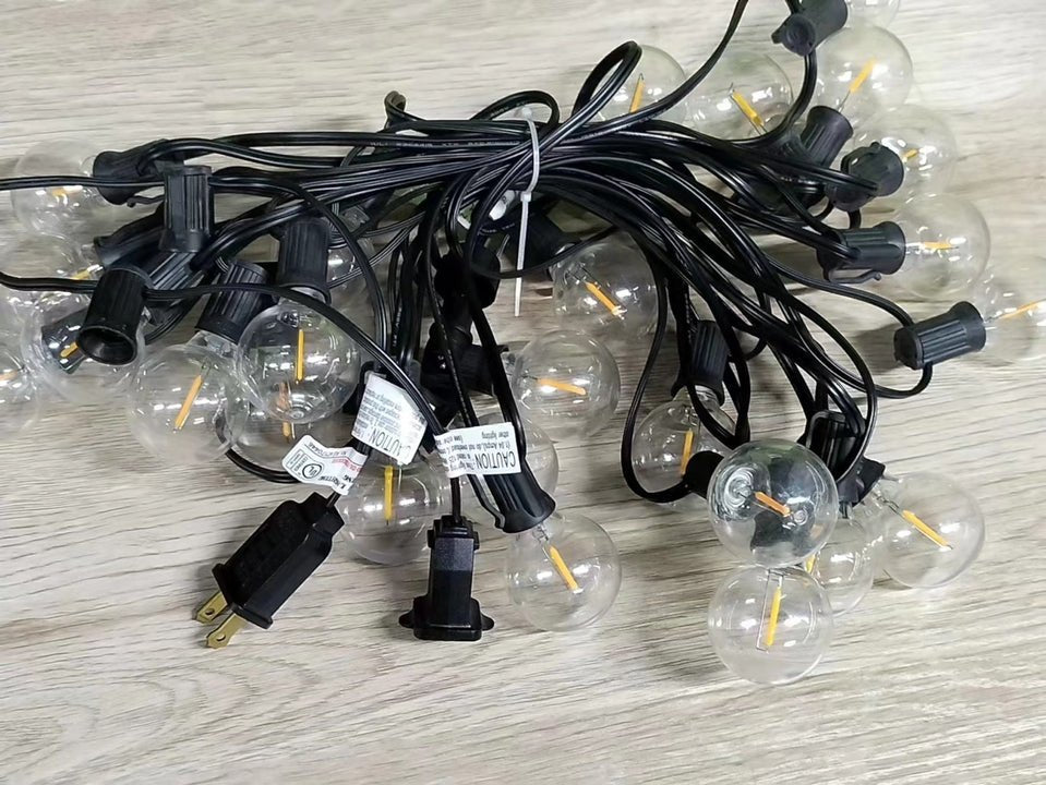 New 50 PCS G40 LED Outdoor Patio String Lights ��� Weatherproof Garden & Party Lighting 919348 - with | Sold by Uncle Wiener's Who