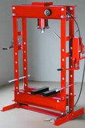 50 Ton Dual-Speed Hydraulic Shop Press with Red Steel Frame