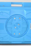 500 CFM HEPA air scrubber for industrial and restoration use
Blue air purifier with 3-stage filtration and duct ports
Portable HEPA air scrubber with handle and GFCI outlet
Side view of HEPA air scrubber with intake filter panel
Top control panel of air cleaner with variable speed settings
