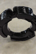 500 lb stacking wheel weight for Case IH and New Holland tractors
Side view of a cast iron tractor wheel weight
Rear view of mounting bolt pattern
Stacked OEM-style tractor weights
Painted and raw versions of the wheel weight