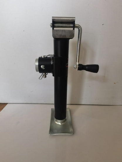 “Heavy-duty 5000 lb side wind trailer jack with 10 inch lift”

“Black implement jack TJ5000H for farm trailers and towing”

“Mountable mechanical trailer jack with smooth crank handle”