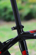 500W electric mountain bike with 26 inch wheels and disc brakes
Rear hub motor and 48V battery mounted on aluminum frame
Side view of electric mountain bike with front suspension
Handlebar and display panel of 21-speed electric bike
29 inch aluminum electric bike with 48V lithium battery